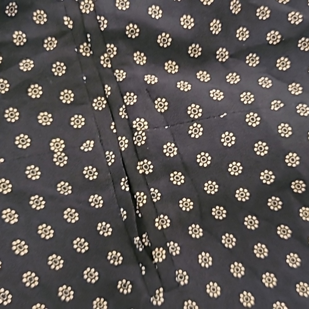 Patrick Collection 100% Silk Collarless Jacket Black White Medium - Picture 9 of 15